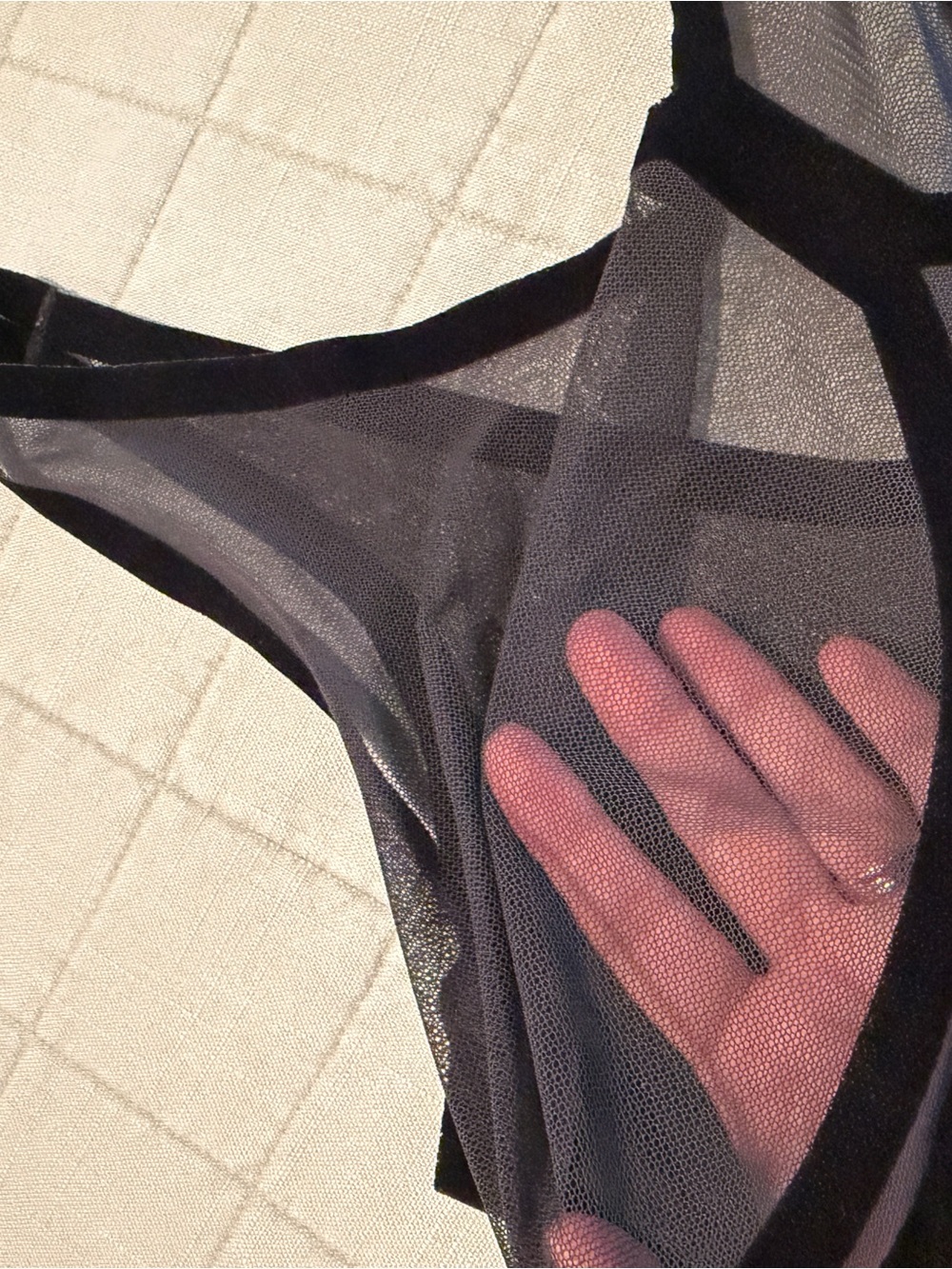 Sheer EBY Black Mesh Support Bralette - Picture 3 of 8